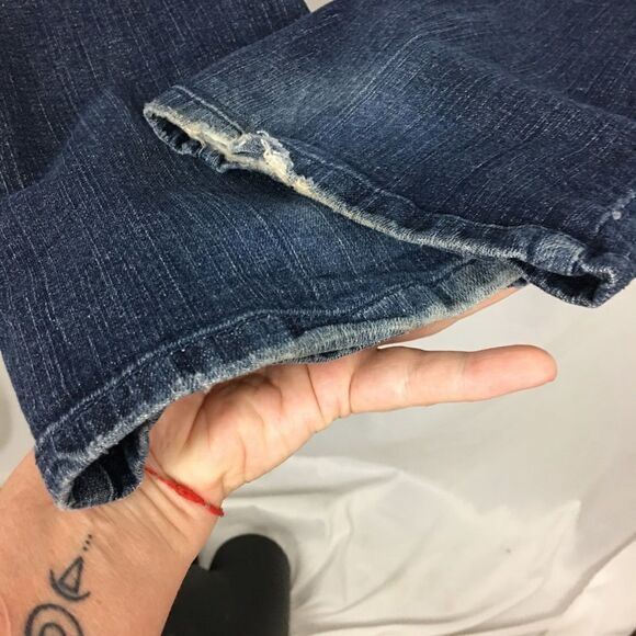Vintage Guess Daredevil Rhinestone Bootcut Jeans Size 27 - Picture 7 of 8